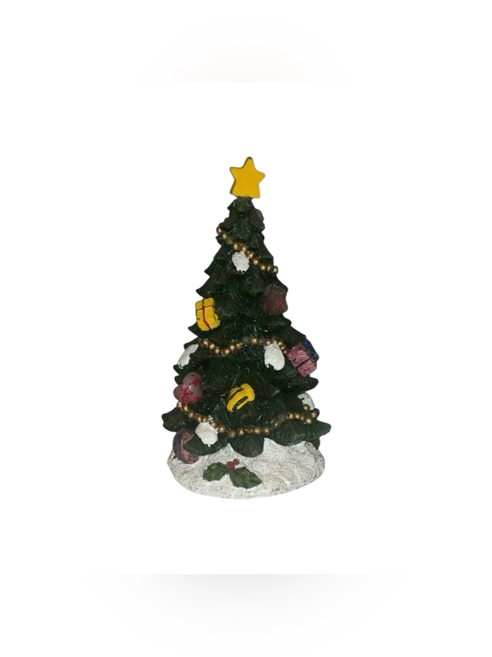 Vintage Small Colorful Christmas Tree Figurine